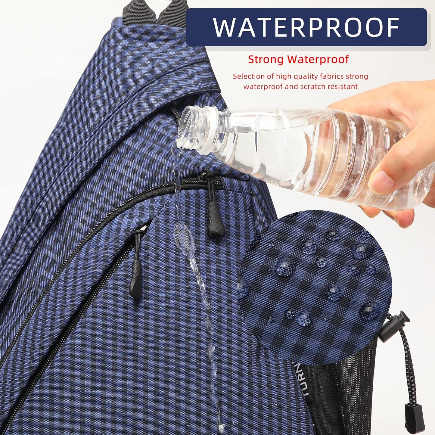 Water-Proof Sling bag/Crossbody Backpack/Shoulder Bag with USB Charging Port for Travel, Hiking, Cycling, Camping