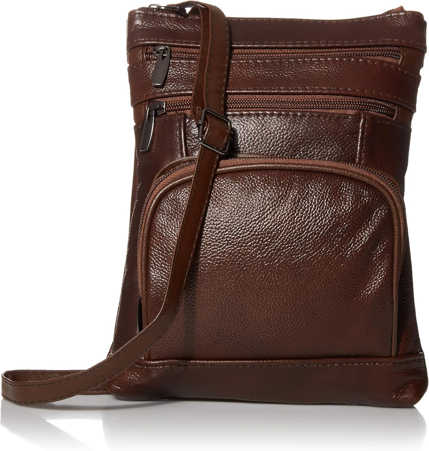 Krediz leather Crossbody Purses for Women, Multi Pocket Crossbody Purse with Adjustable Strap, Soft & Durable Leather Purse