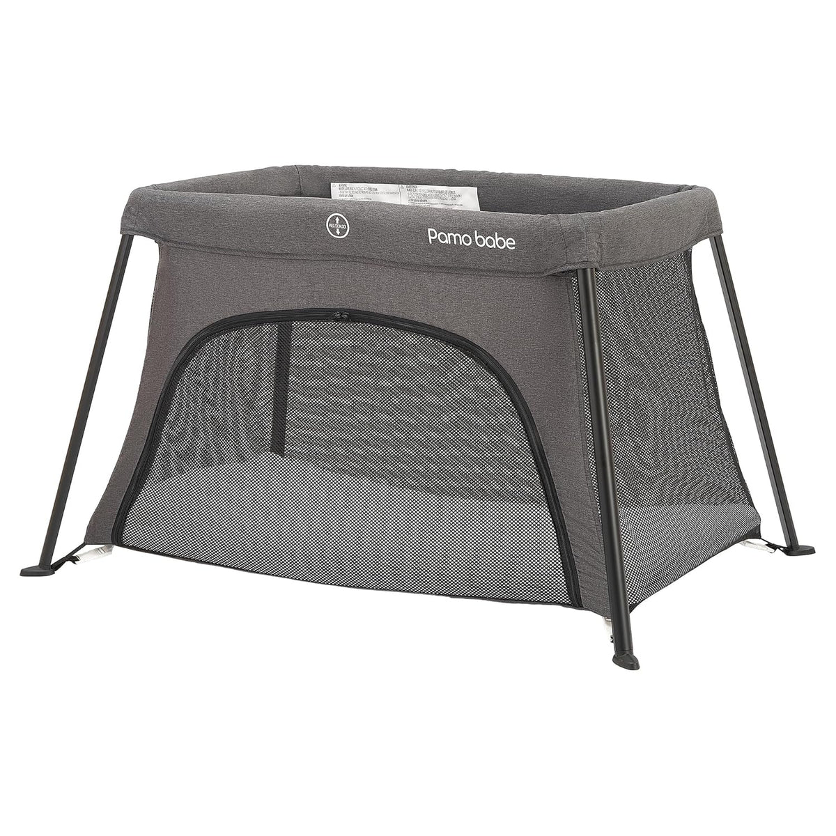 Pamo Babe Travel Crib Lightweight Baby Playard with Mattress Compact Play Yard with Detachable Legs