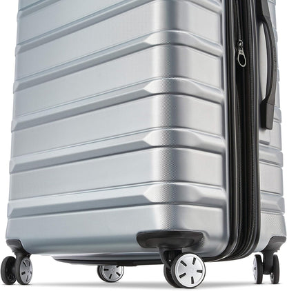 Samsonite Omni 2 Hardside Expandable Luggage with Spinner Wheels, 2PC SET (CO/L), Arctic Silver
