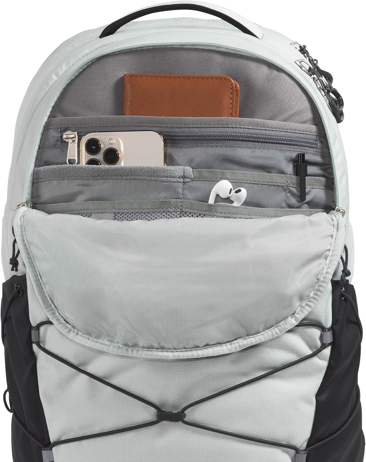 THE NORTH FACE Borealis Commuter Laptop Backpack | Water Repellent Finish, 16" Laptop Sleeve, Large Main Compartment for Everyday Carry, Tin Grey Dark Heather/Asphalt Grey/TNF Black-NPF, One Size