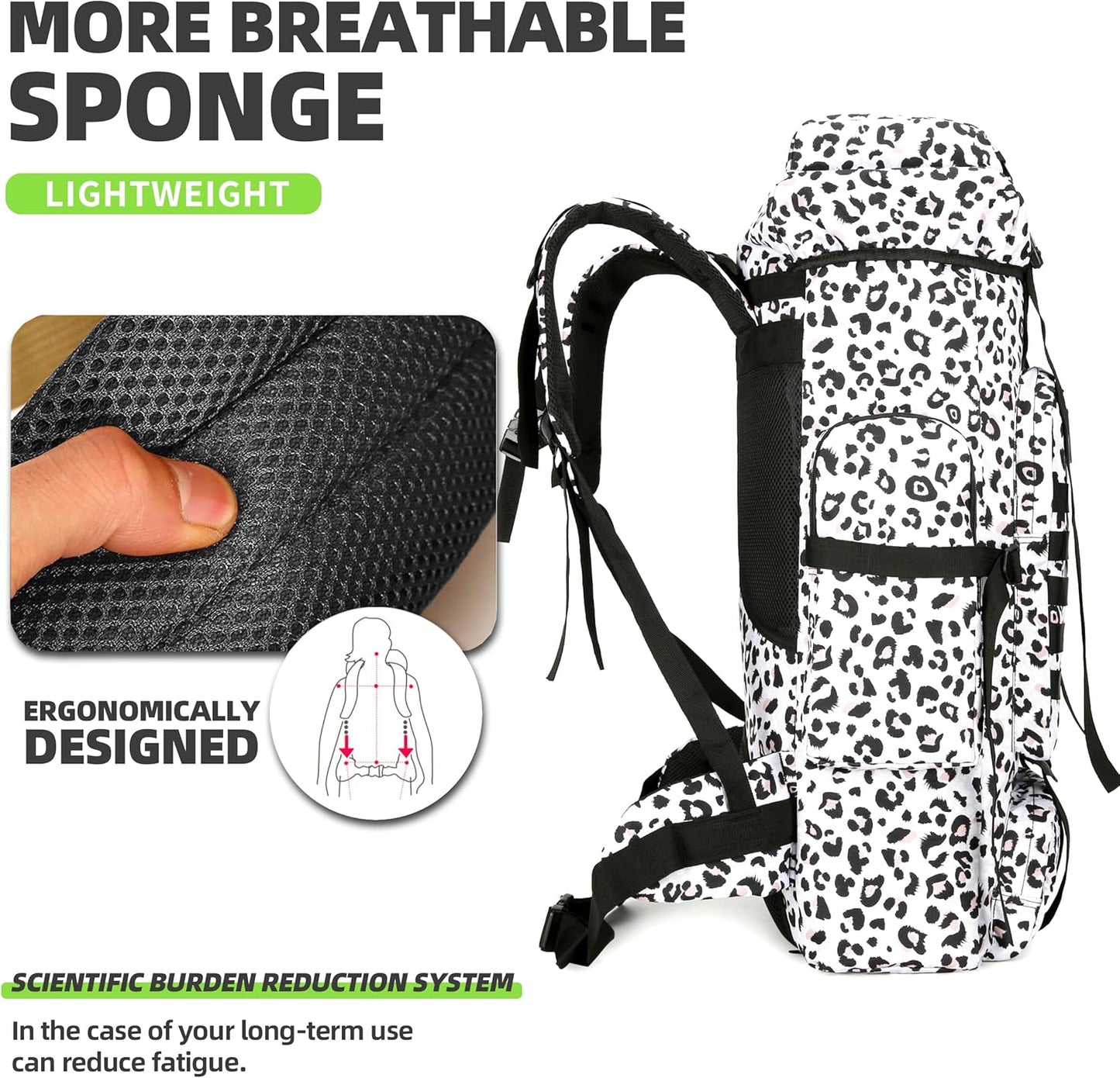 King'sGuard 70L Camping Hiking Backpack Tactical Backpack Military Molle Rucksack Backpack for Outdoor