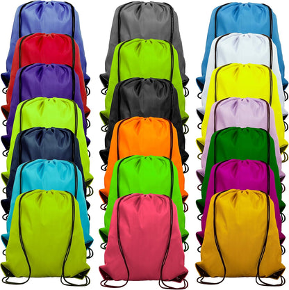 20 Colors Drawstring Backpack Bags Sack Pack Cinch Tote Sport Storage Polyester Bag for Gym Traveling