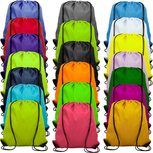 20 Colors Drawstring Backpack Bags Sack Pack Cinch Tote Sport Storage Polyester Bag for Gym Traveling
