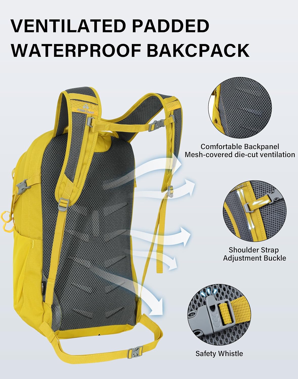 Pioneer Camp Hiking Backpack 22L Small Hiking Hydration Gear Lightweight Camping Backpack Travel Daypack for Women Men