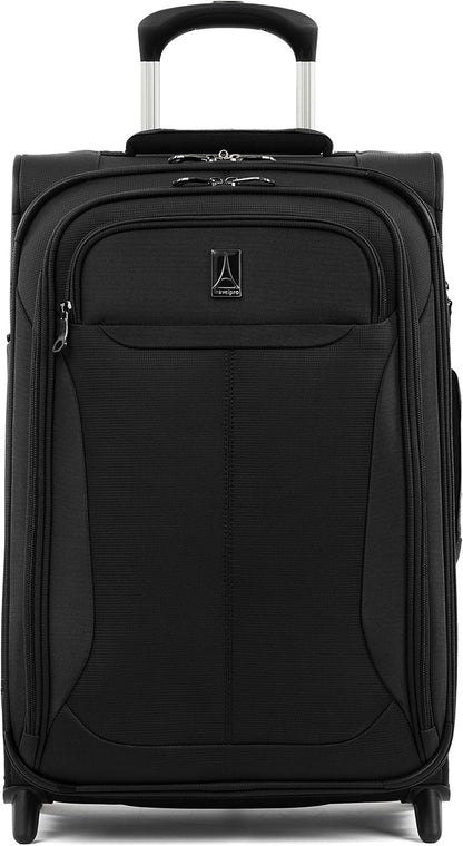 Travelpro Tourlite Softside Expandable Upright 2 Wheel Luggage, Lightweight Suitcase, Men and Women, Black, Carry-On 22-Inch