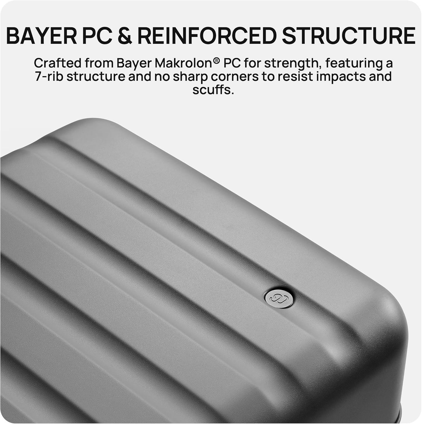 NINETYGO Carry On Luggage 22x14x9 Airline Approved, 20 Inch Luggage with Smooth Spinner Wheels, Lightweight, Hard Shell PC Suitcase Carry-On, Travel Luggage, TSA Approved (Black, Rhine Basic2.0)