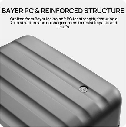NINETYGO Carry On Luggage 22x14x9 Airline Approved, 20 Inch Luggage with Smooth Spinner Wheels, Lightweight, Hard Shell PC Suitcase Carry-On, Travel Luggage, TSA Approved (Purple, Rhine Basic2.0)