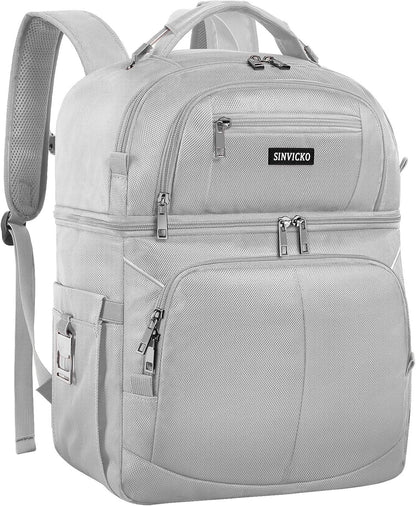 Insulated Cooler Backpack,Double Deck Leakproof Cooler Bag,Insulated Backpack Cooler Lunch Backpack for Men Women