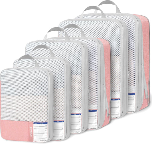 8 Set/6 Set/4 Set Compression Packing Cubes for Travel, Lightweight Vacation Travel Essentials, Travel Accessories for Suitcase Organizer Bags Set, Durable Luggage Organizer