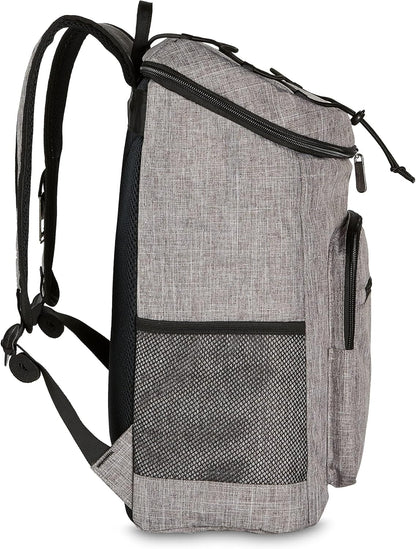Amazon Basics Insulated Cooler Backpack, 30 Can Capacity, Leak-Proof Design, Gray