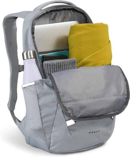 THE NORTH FACE Vault Everyday Laptop Backpack | Commuter Travel Bag with Water-Repellent Finish, Spacious Main Compartment, Mid Grey Dark Heather/TNF Black-NPF, One Size