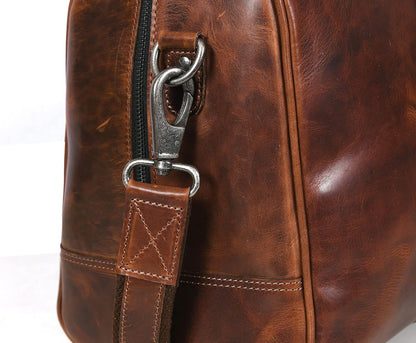 Leather Duffel Bag for Men & Women Travel, Weekend, Overnight, Gym Bag