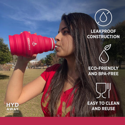 HYDAWAY 25oz Collapsible Water Bottle - BPA-Free, Leakproof, Lightweight, and Space-Saving - Perfect for Hiking, Travel, and All-Day Hydration