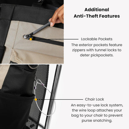 Sherpani Soleil, Anti Theft Convertible Backpack, 3 in 1 Tote Bag, Cross Body Purse, 18L Travel Backpack, Travel Gifts for Women, RFID Protection, Metal Hardware Fits 13” Laptop (Straw)