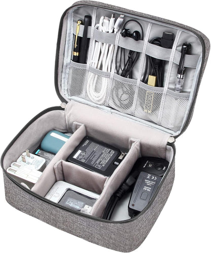 VOCUS Electronics Organizer Travel Cable Organizer Bag for Electronics Accessories, Portable Tech Carring Large Storage Case for Charger, Cord, Power Bank, Hardware