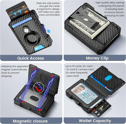 AirTag Wallet for Men, RFID Blocking Slim Mens Wallet - Image 3