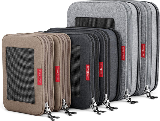 Compression Packing Cubes for Travel Organizers with Double Zipper, LeanTravel