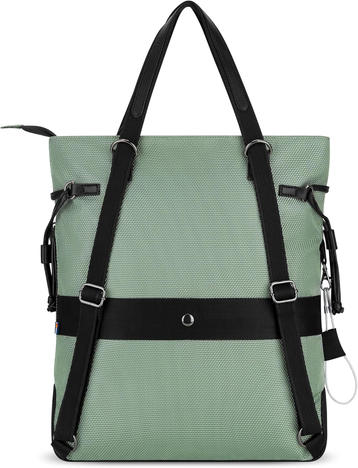 Sherpani Tempest, Anti Theft Convertible Backpack Tote, 14L Travel Backpack, Travel Gifts for Women, Handbags, RFID Protection, Metal Hardware, Fits 15” Laptop (No Sleeve) (Aloe Mist)