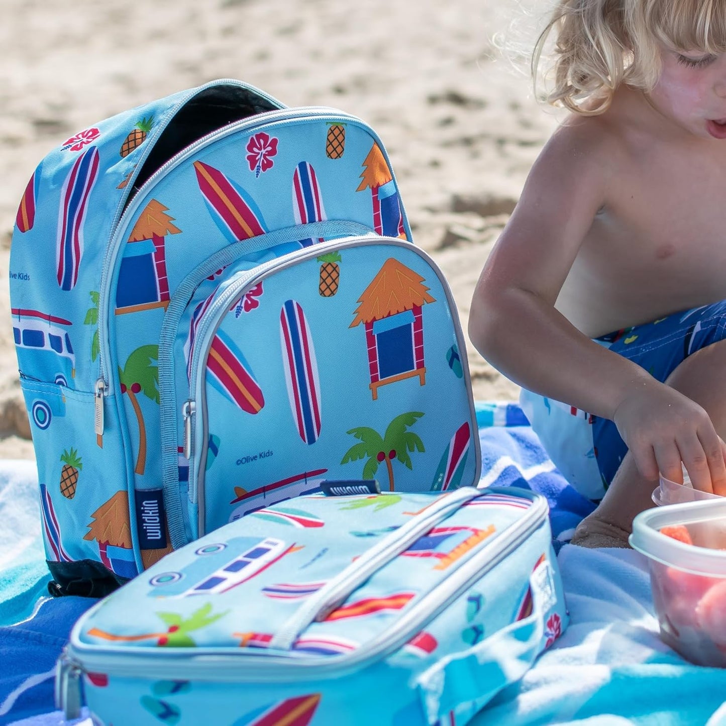 Wildkin 12-inch Kids Backpack – Padded, Adjustable, Ideal for Daycare & Travel - Surf Shack