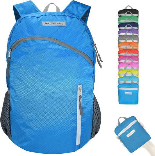 35L Foldable Waterproof Backpack For Outdoor Sports Travel Inside Wet Clothes Compartment Packable For Multiple