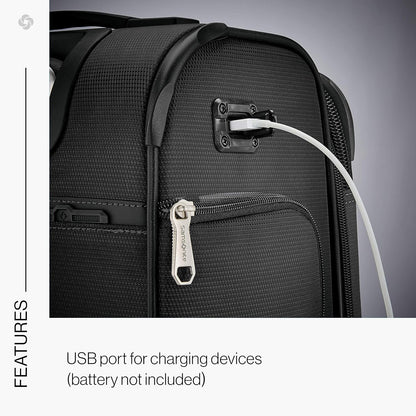 Samsonite Solyte DLX Softside Expandable Luggage with Spinner Wheels, Midnight Black, Carry-On 20-Inch