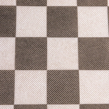 Household Essentials Fabric Storage Bins 6 Piece Set, Checkerboard White and Black