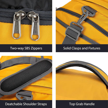 Ubon Large Duffel Bag Weekender Bags with Shoe Compartments 4-Way Sports Gym Backpack with Padded Straps Camping Traveling Duffle Bag