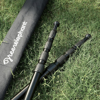 Green Elephant Camping Tarp Poles - Adjustable Aluminum Telescoping Tent Poles for Tarps, Canopy & Awning - Heavy Duty Collapsible Pole Set of 4 - Extends 8ft, Shrinks to 2ft - Caravan & Beach Shade