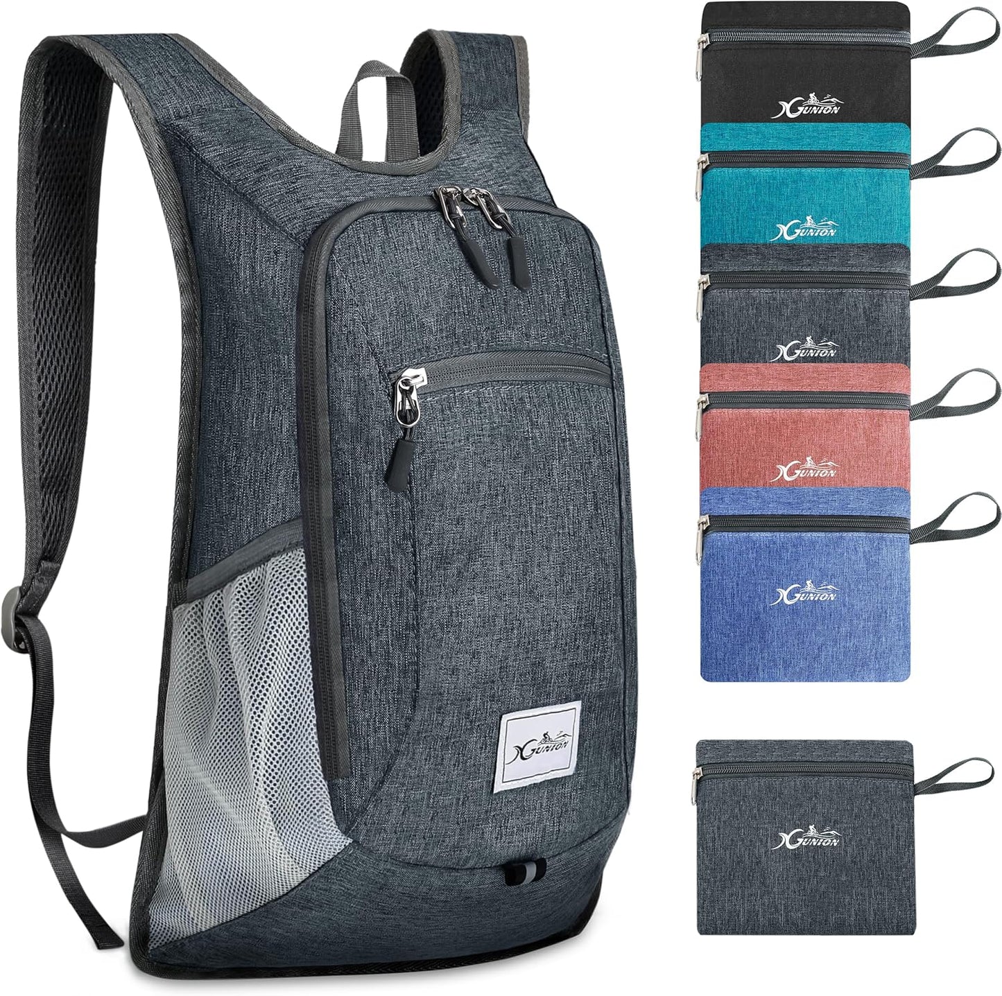 Lightweight 10L Foldable Travel Backpack - Packable Camping & Hiking Daypack for Women & Men (Dark Grey)