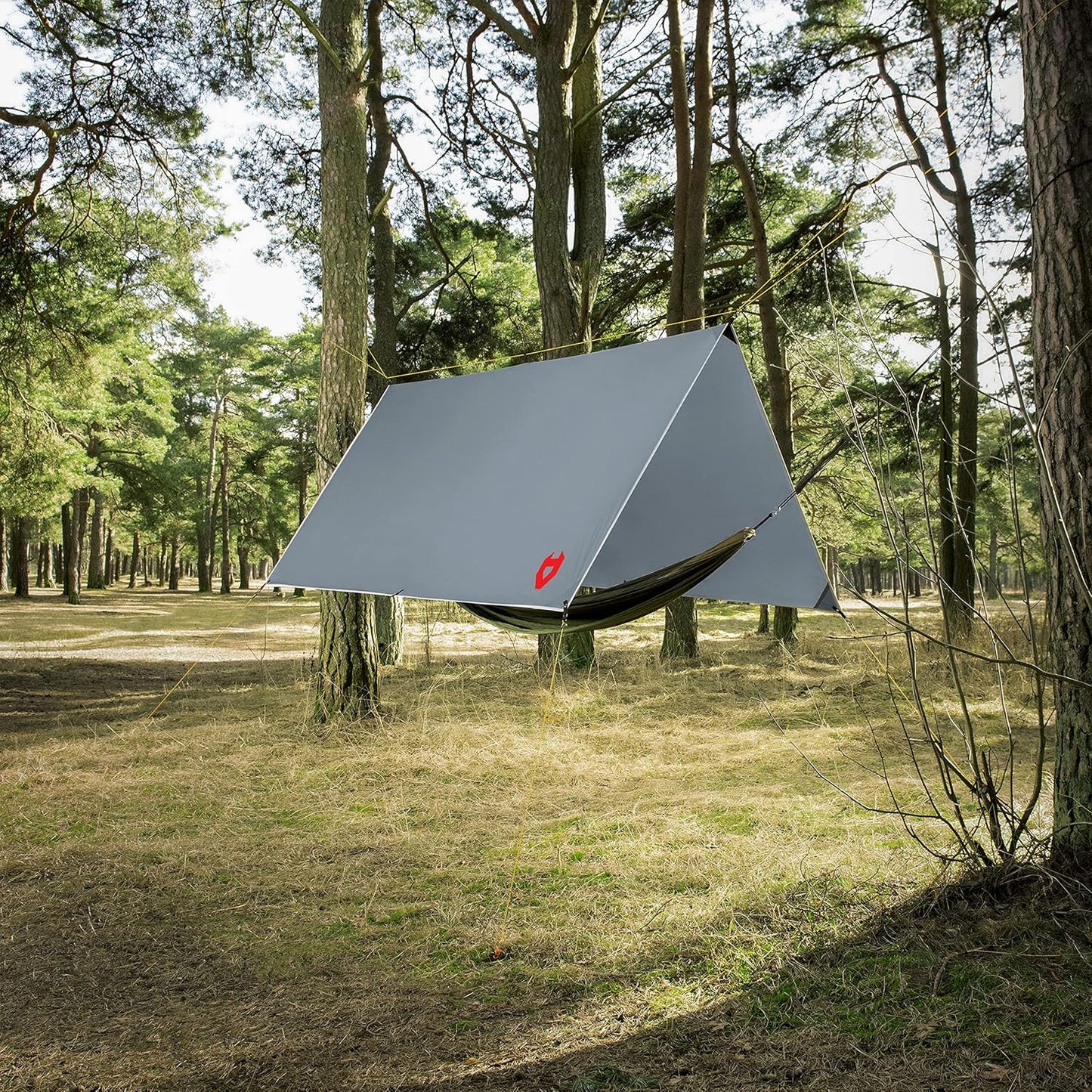 Rain Fly 10x10 Lightweight Survival Camping Tarp; 100% Waterproof; Makes a Great Backpacking Tarp or Hammock Shelter; Comes in Multiple Colors, Survival Bracelet Included; Grey