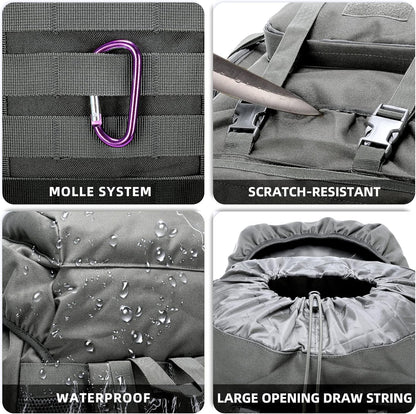 King'sGuard 70L Camping Hiking Backpack Tactical Backpack Military Molle Rucksack Backpack for Outdoor