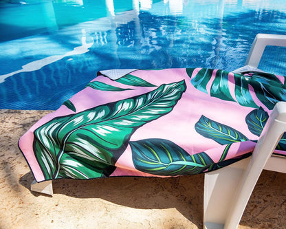 Quick Dry Towel Extra Large 78x35 Inch - Microfiber Beach Towel - Perfect for Beach, Travel, Swimming, Pool, Yoga, Hiking, Camping - Lightweight, Fast Drying, Compact for Adults (La Fashion)