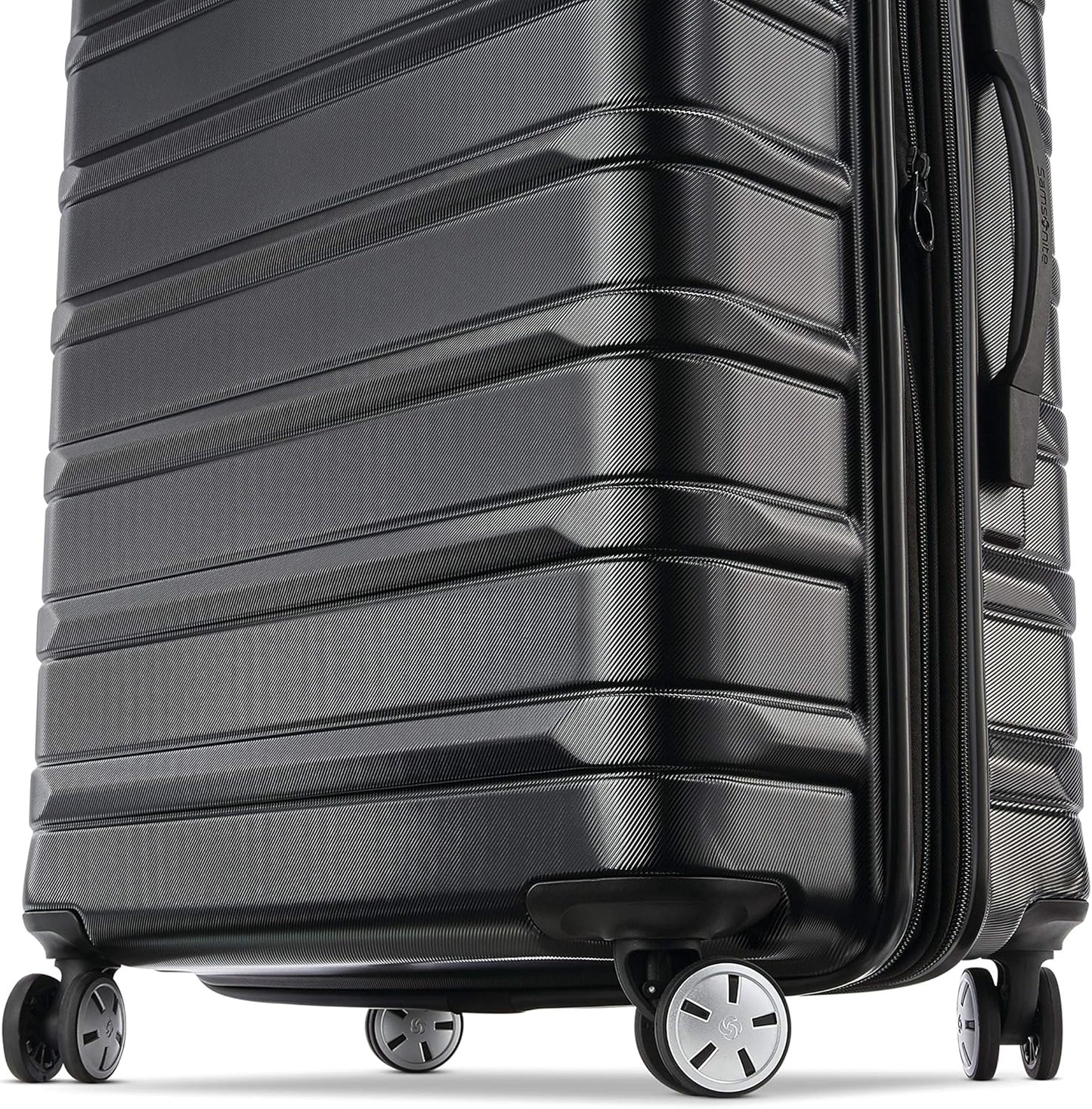 Samsonite Omni 2-2 Piece 19/28 Hardside Luggage with 360° Spinner Wheels - Scratch Resistant Hardshell - TSA, Airline-Approved - Expandable Polycarbonate Lightweight - Midnight Black