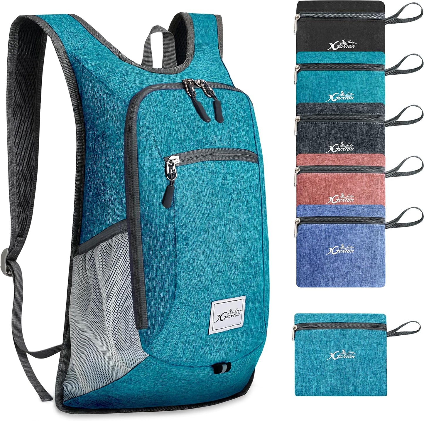 Lightweight Foldable Travel Backpack - 10L Daypack for Women & Men - Teal Blue