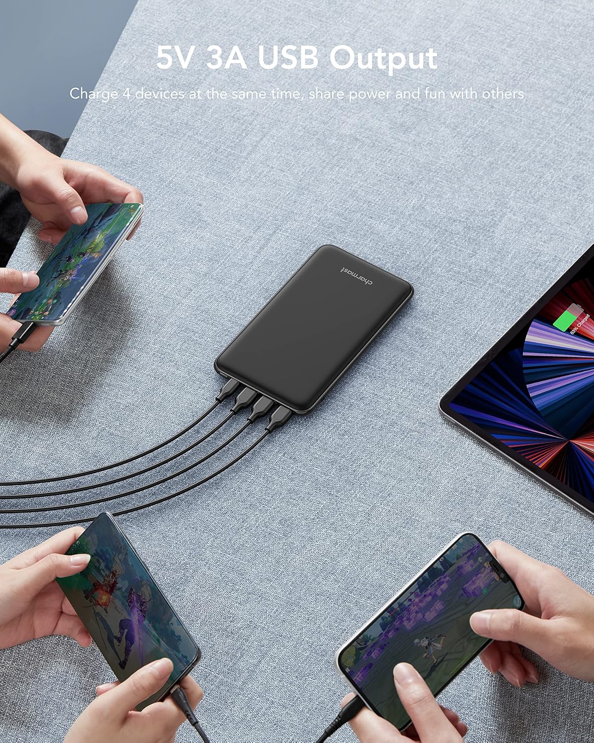 Charmast 26800mAh Slim Portable Charger Power Bank, 15W Fast Charging Battery Pack, Travel Essentials Compatible with iPhone 16/16 Pro/16 Pro Max, iPhone15/14/13/12 Series, iPad, Samsung etc