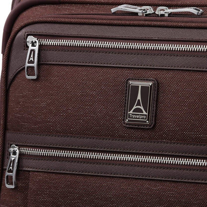 Travelpro Platinum Elite Softside Expandable Carry on Luggage, 8 Wheel Spinner Suitcase, USB Port, Men and Women, International, Bordeaux Red, Carry On 19-Inch