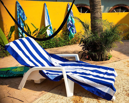 Elite Trend Microfiber Beach Towel for Adults with Bag - Large 63x31 inch - Lightweight Sand Free Quick Dry Towel for Travel, Swimming, Yoga, Camping (Cabana Navy)