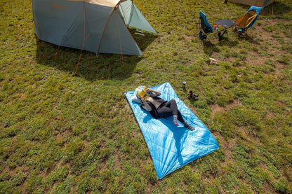 Big Agnes Why Not Picnic Blanket, 90x90 - Waterproof Outdoor Blanket with Insulation, Hidden Pocket & Stuff Sack for Camping, Beach, & Concerts