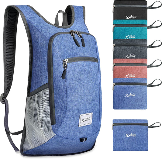 Foldable Hiking Backpack - 10L Daypack for Women & Men (Sky Blue)