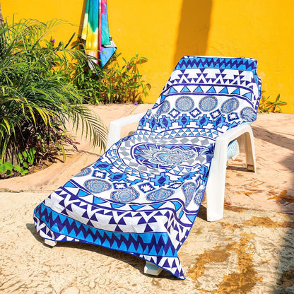 Elite Trend Microfiber Beach Towel for Adults with Bag - Extra Large 78x35 inch Lightweight Sand Free Quick Dry Towel for Travel, Swimming, Yoga, Camping (Blue Angel)