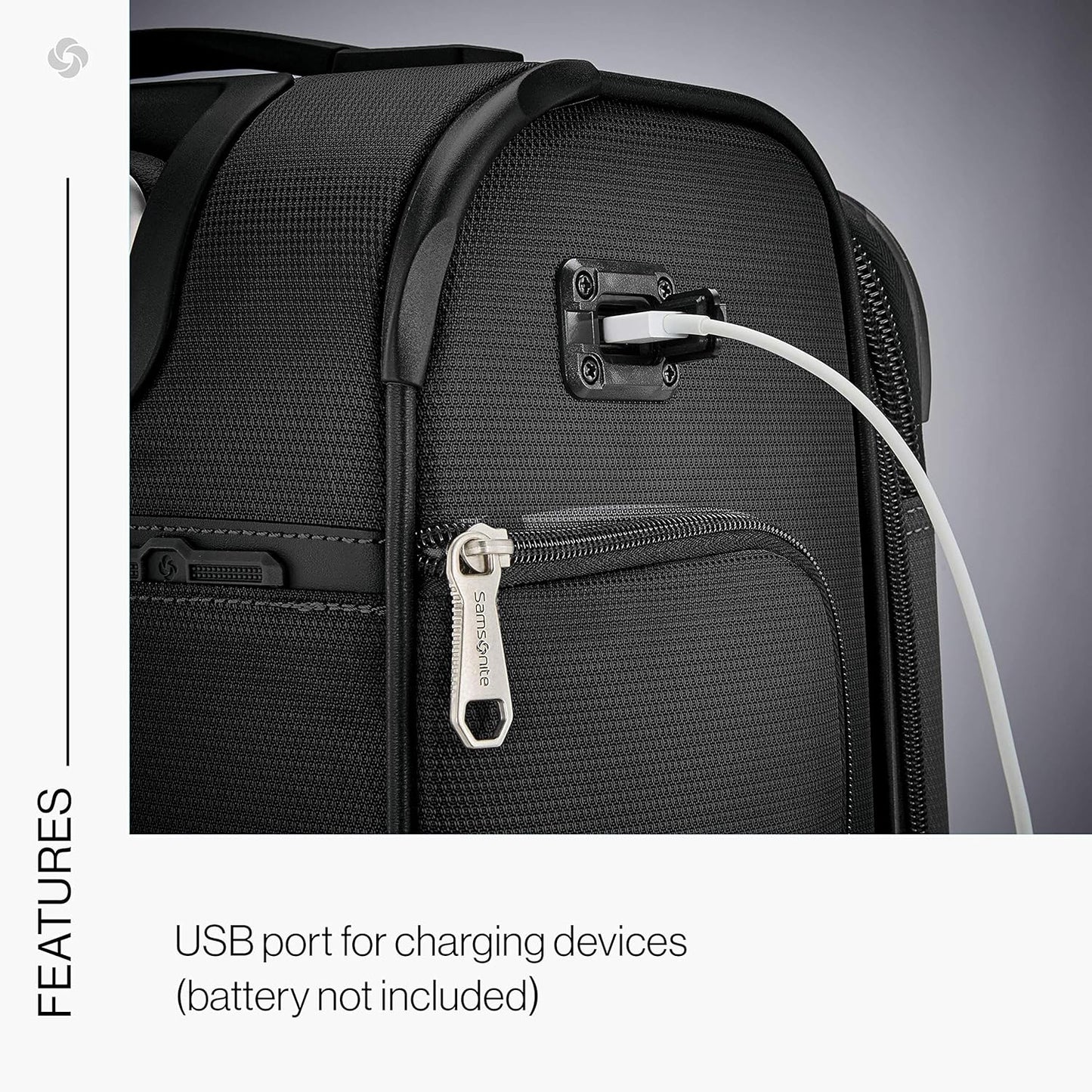 Samsonite Solyte DLX Softside Expandable Luggage with Spinner Wheels, Midnight Black, 2-Piece Set (20/25)