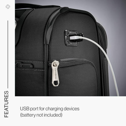 Samsonite Solyte DLX Softside Expandable Luggage with Spinner Wheels, Midnight Black, 2-Piece Set (20/25)