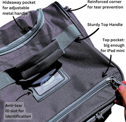 Olympia U.S.A. 29 inch Jumbo Size 8 Pockets Wheeled Rolling Duffel Bag Water Resistant Luggage Lightweight Travel Suitcase with Retractable Handle