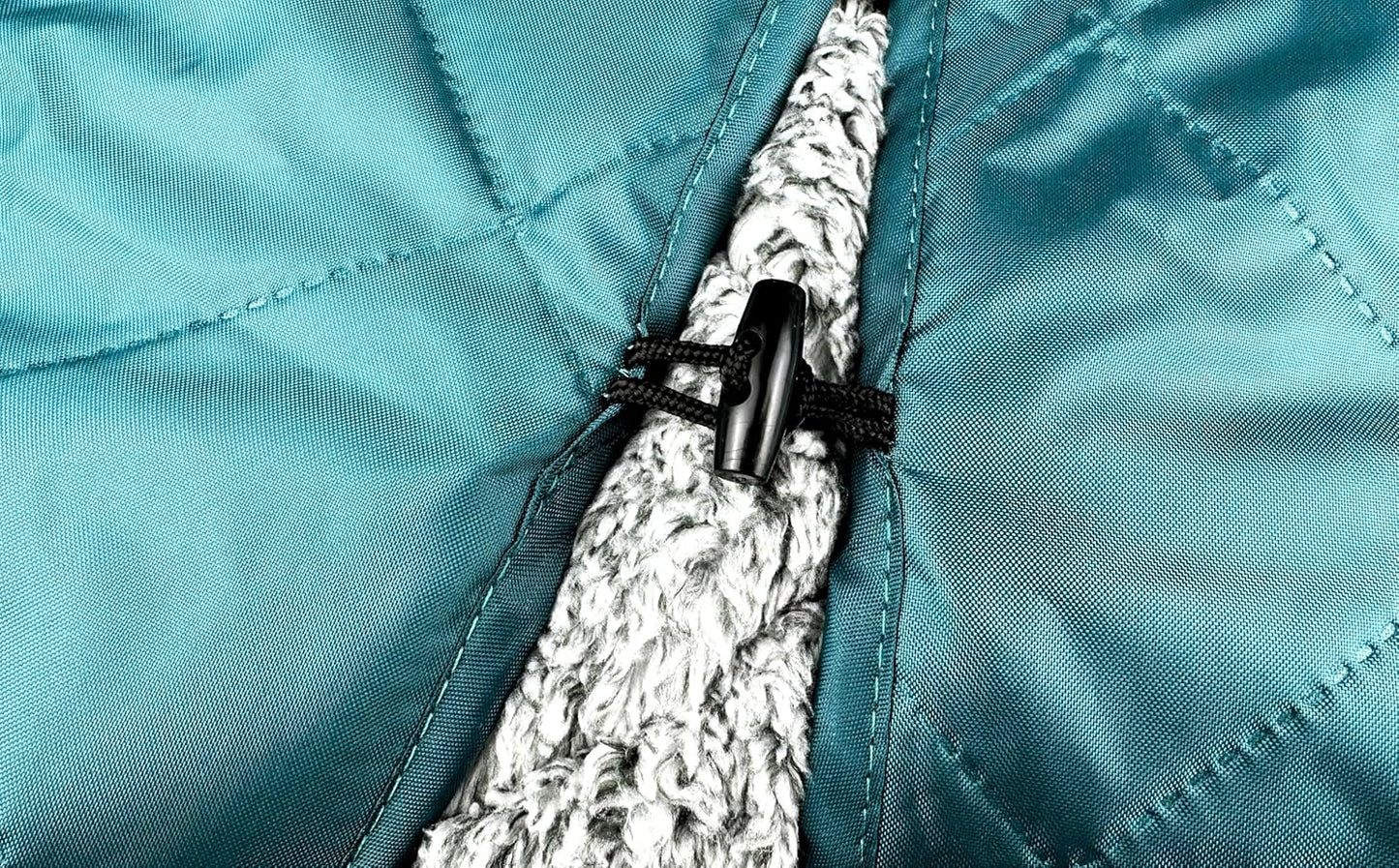 DOWN UNDER OUTDOORS Large Waterproof Windproof Extra Thick 350 GSM Quilted Fleece, or Sherpa Stadium Blanket