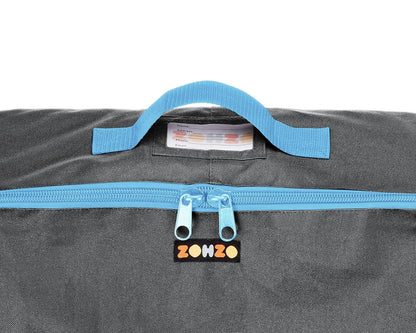 Car Seat Travel Bag — Adjustable, Padded Backpack for Car Seats — Car Seat Travel Tote (Gray with Black Trim)