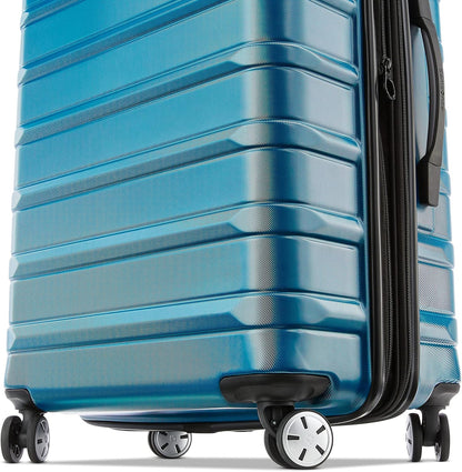 Samsonite Omni 2 Hardside Expandable Luggage with Spinner Wheels, 2-Piece Set (19/24), CARIBBEAN BLUE